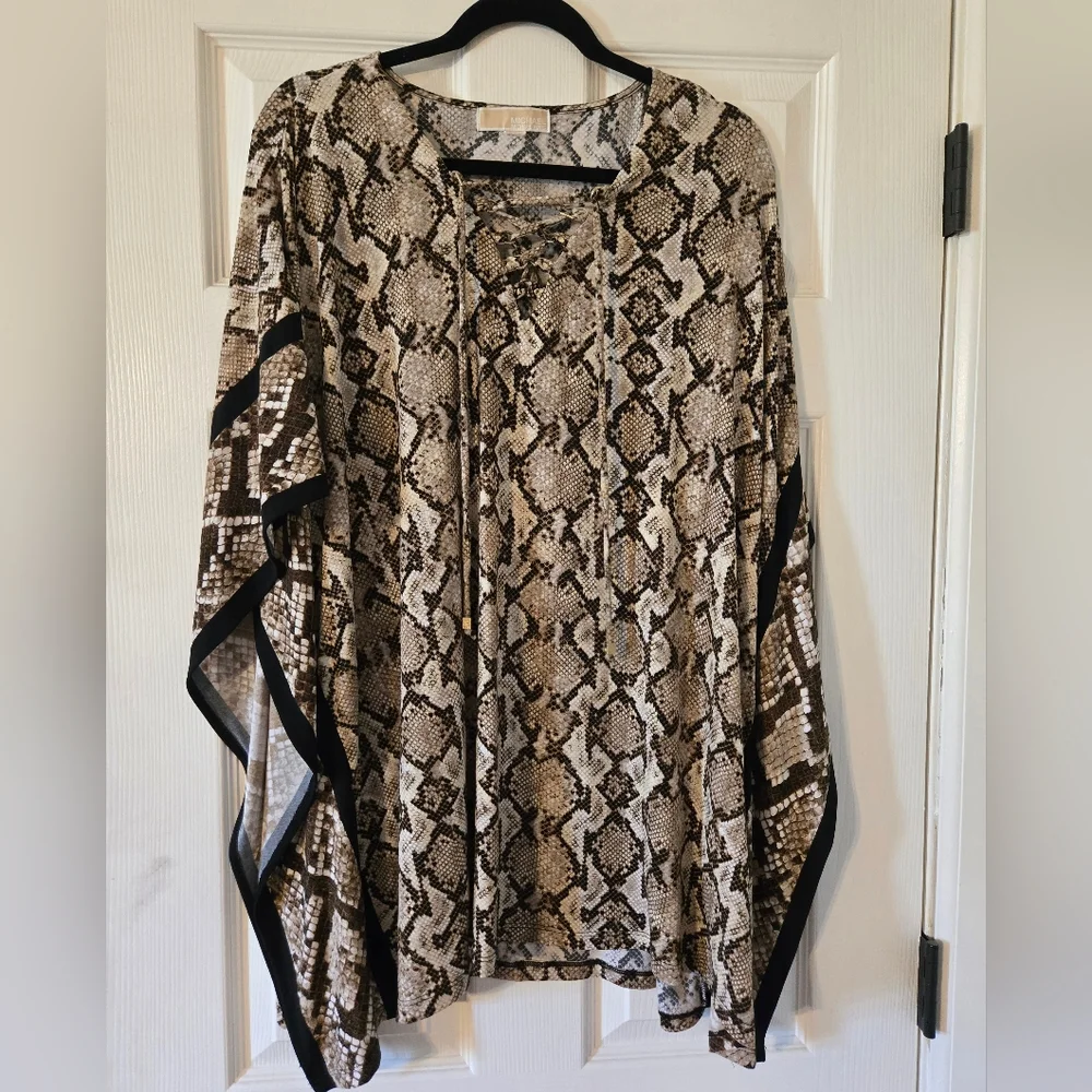 Michael kors snake‎ print silky caftan tunic